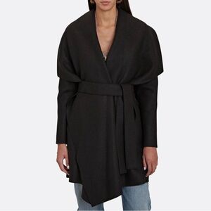 NWOT HARRIS WHARF LONDON Pressed Wool Blanket Wrap Coat Size Small